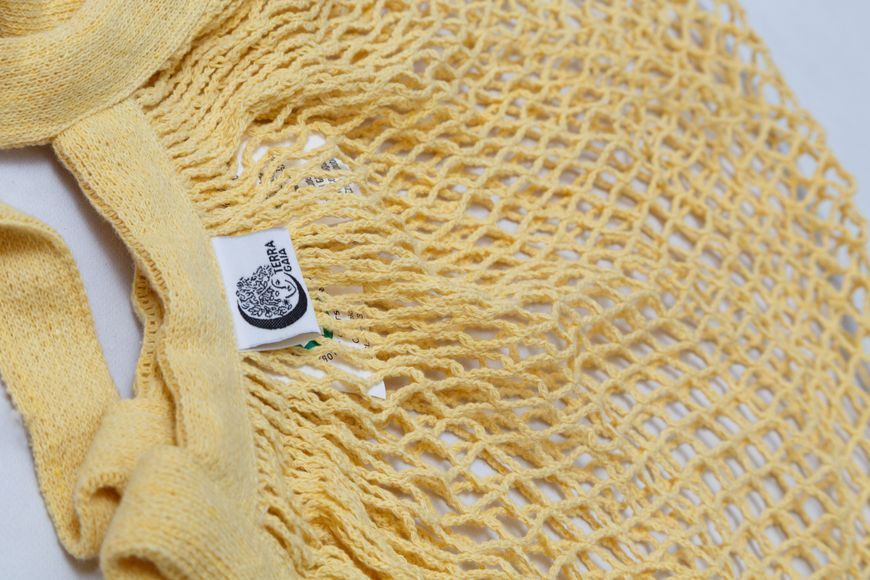 Шопер з органічної сітки жовтого кольору 17440056 фото